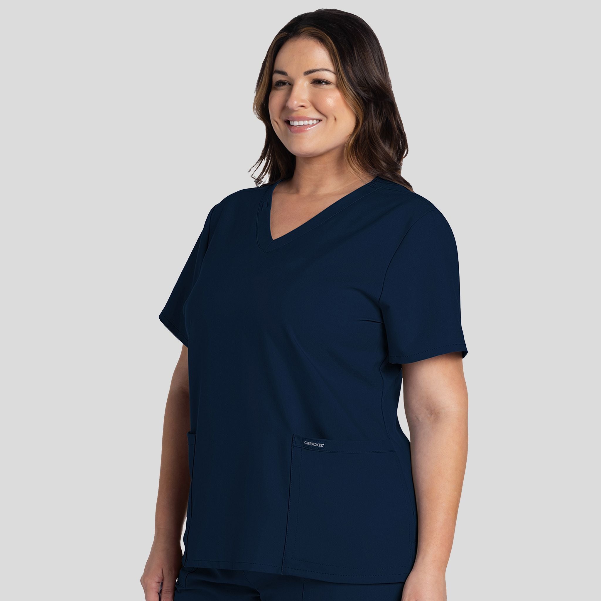 V-Neck Top | Navy