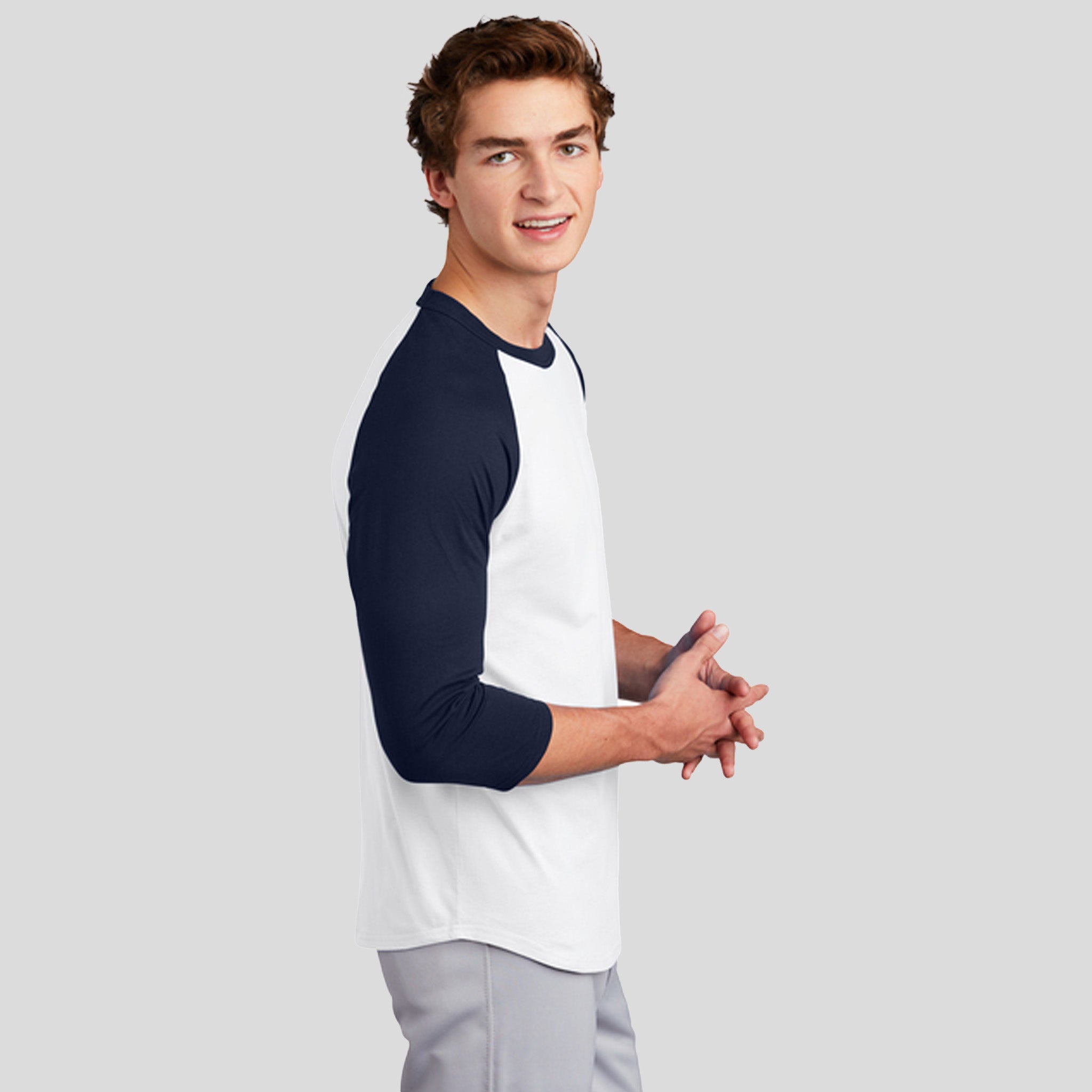Colorblock Raglan Jersey | White/Navy